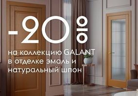 Двери коллекции Galant в отделке эмаль и шпон от производителя Волховец