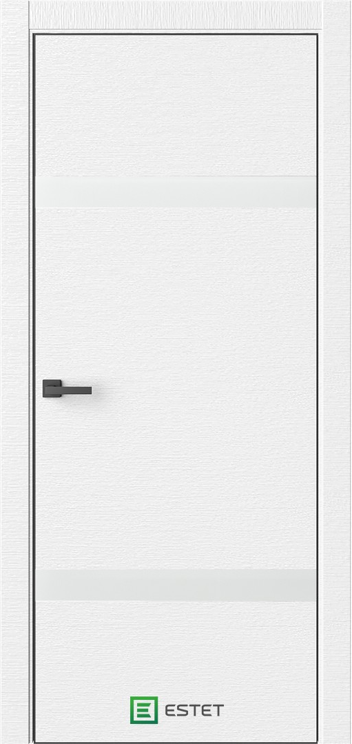 Межкомнатная дверь U3D, цвет белый горизонт