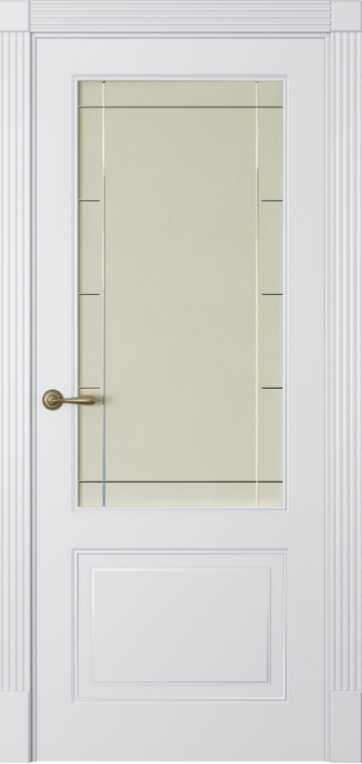 Межкомнатная дверь Лацио 2, цвет белый шелк