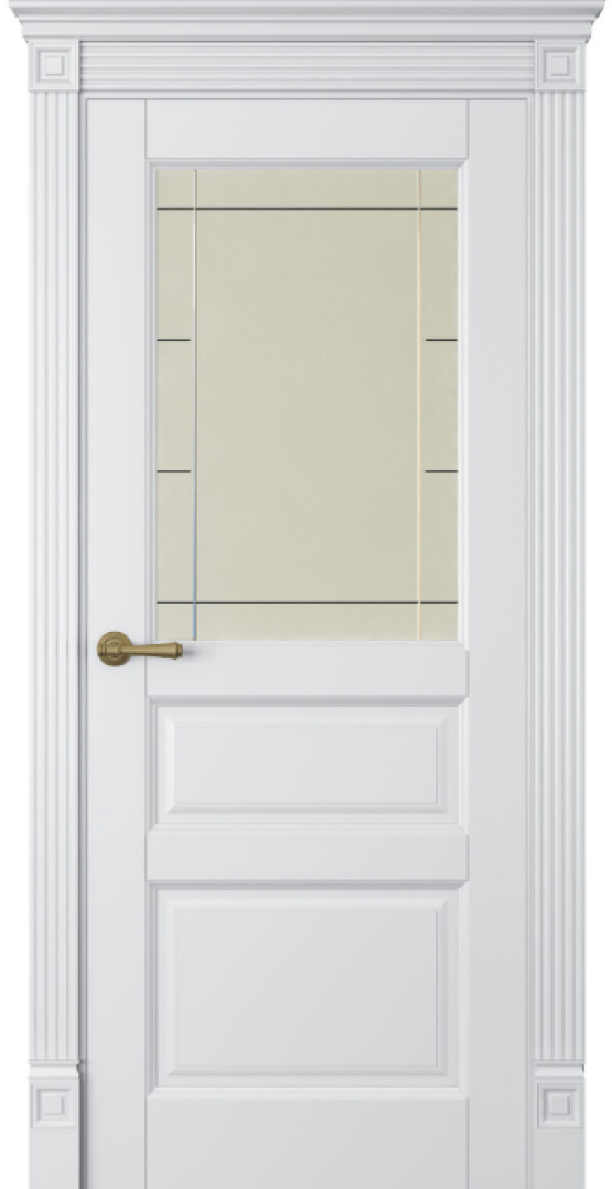 Межкомнатная дверь Астория 3, цвет белый шелк