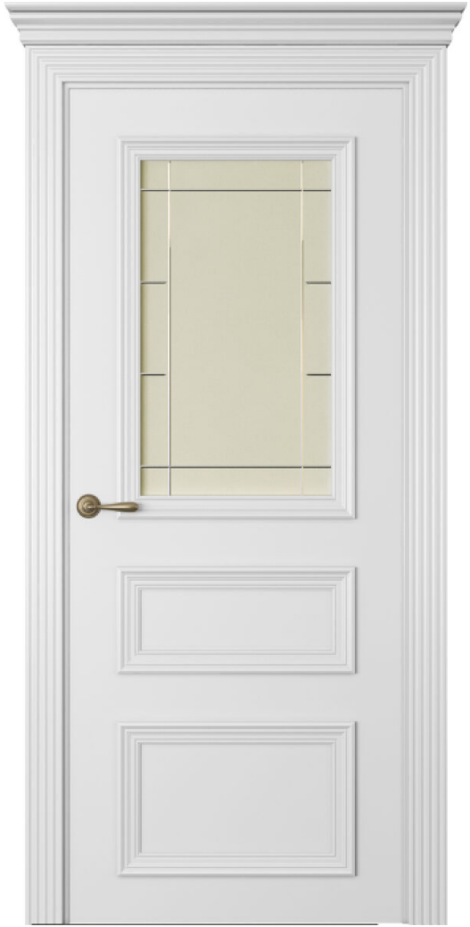Межкомнатная дверь Дрезден3, цвет белый шелк